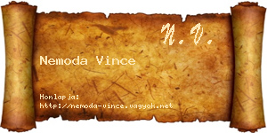 Nemoda Vince névjegykártya